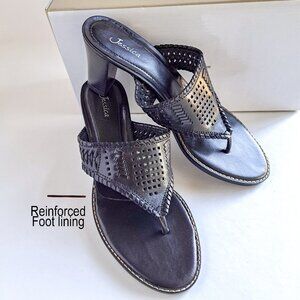 Leather High Heel Sandals New Condition.